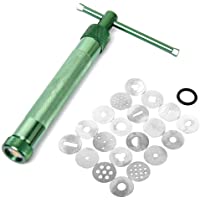 NUOLUX - Pistola extrusora de arcilla con 20 discos intercambiables (verde)
